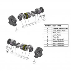 Kawasaki K3V112 – hydraulic pump repair kit